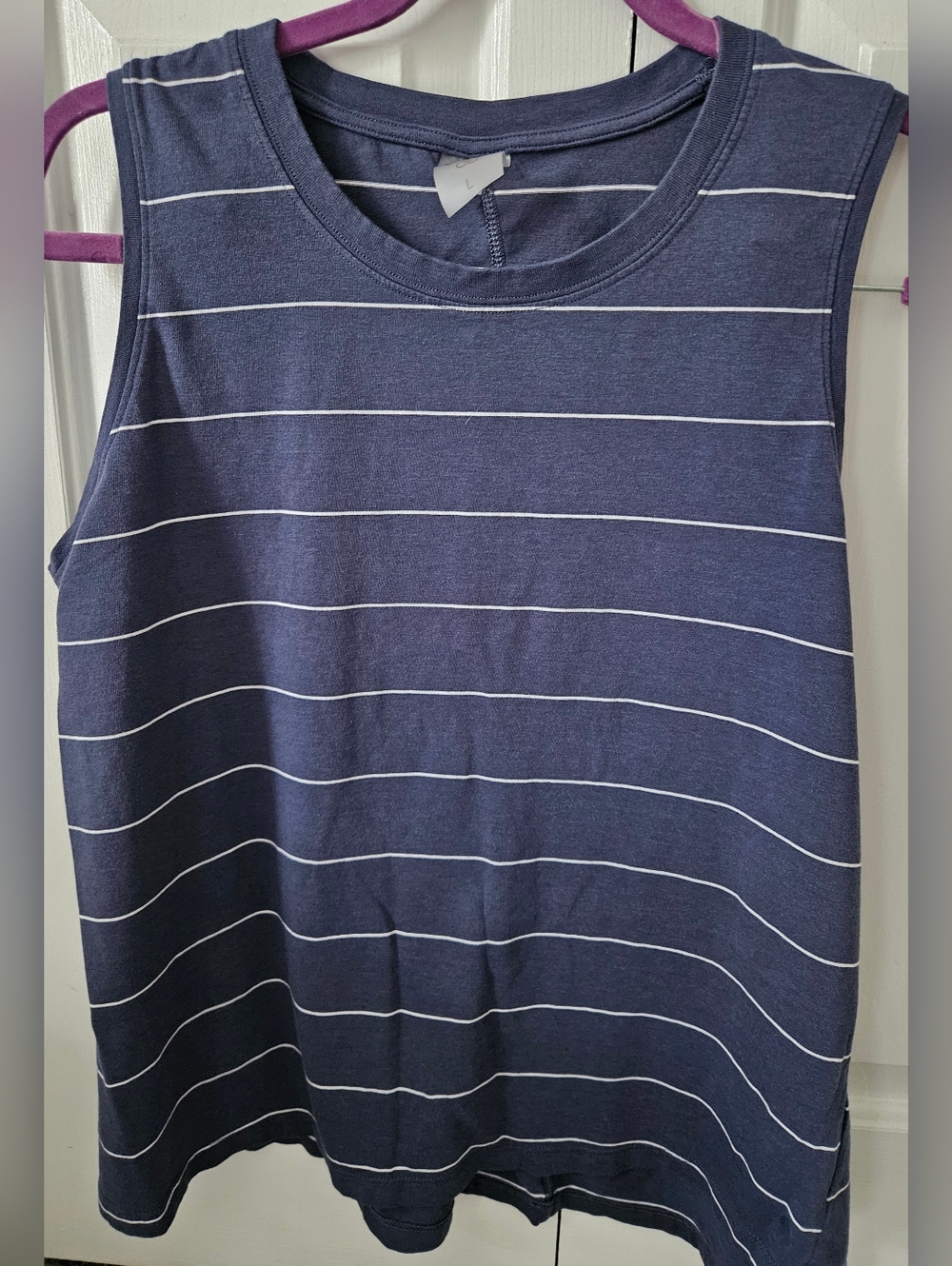 Calia Navy Striped Tank Top Size L, Like New